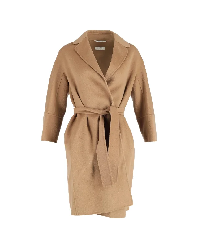 Luxurious Brown Cashmere Belted Coat - S Max Mara Pauline