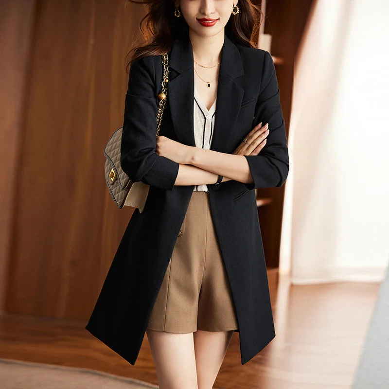 Korean-Inspired Women's Formal Commuting Windbreaker Suit