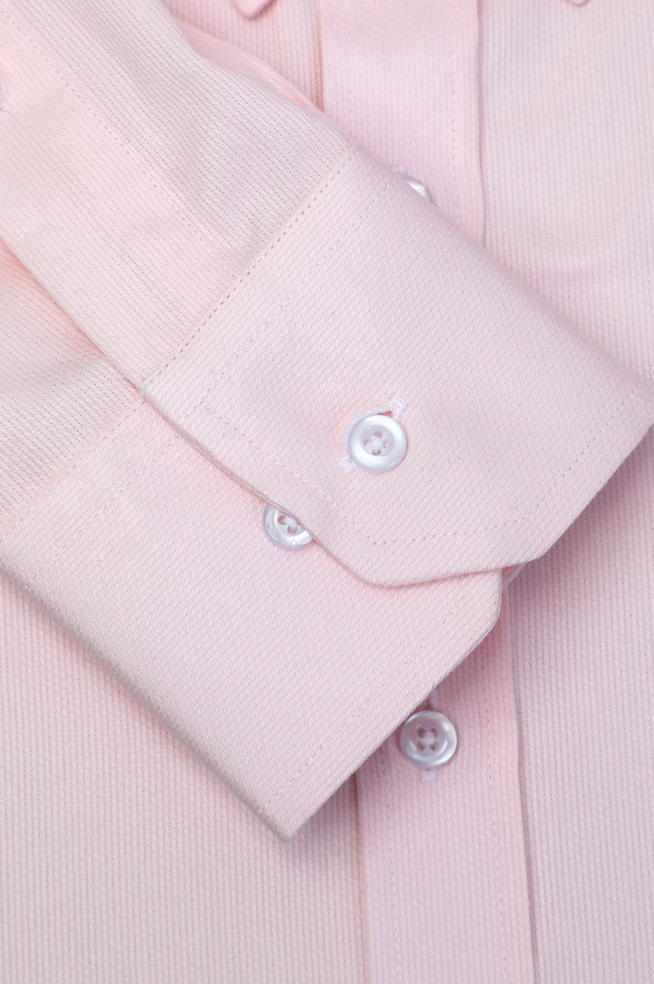 Light Pink Twill Textured Casual Shirt