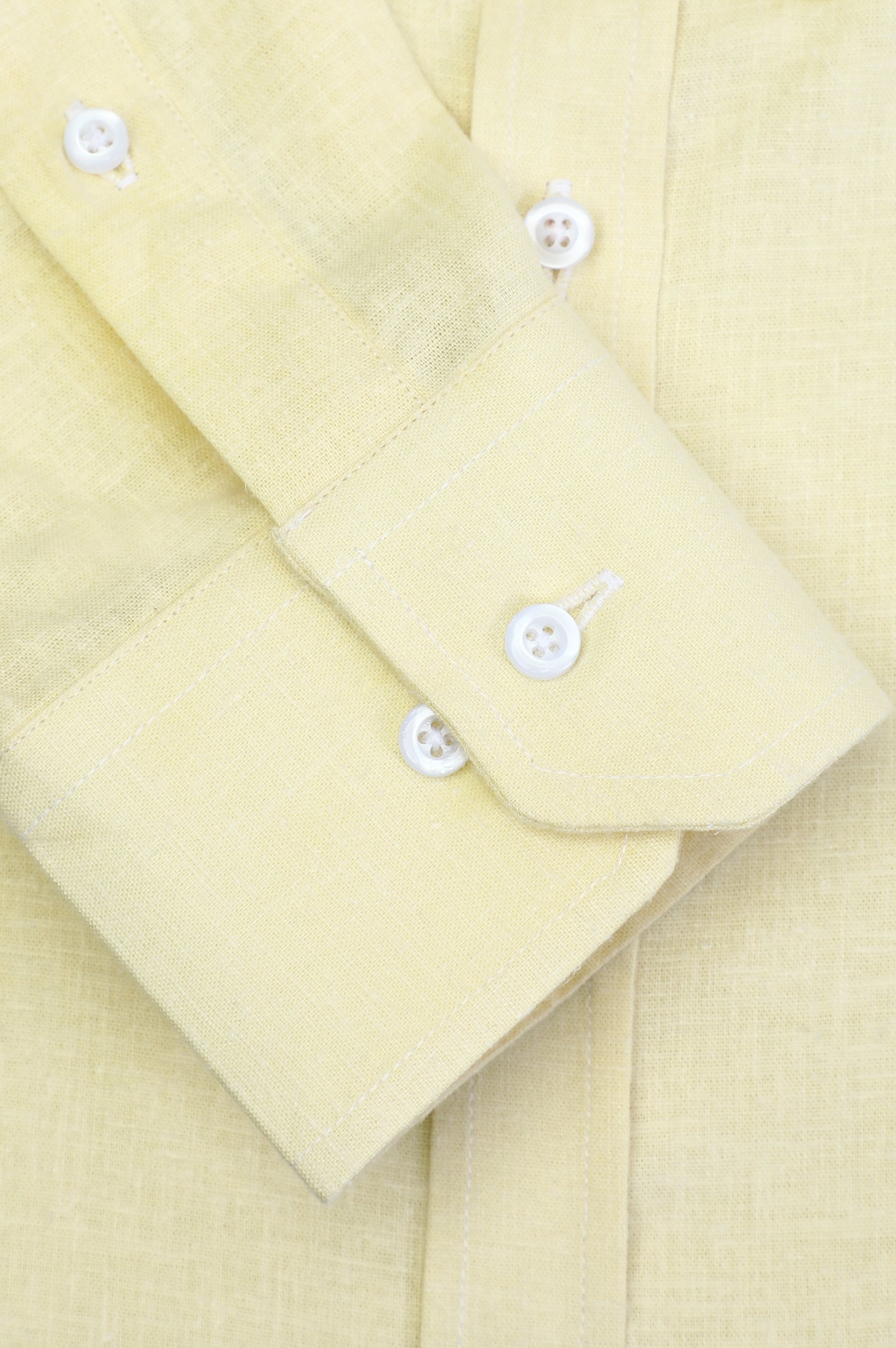 Yellow Pinpoint Textured Casual Shirt