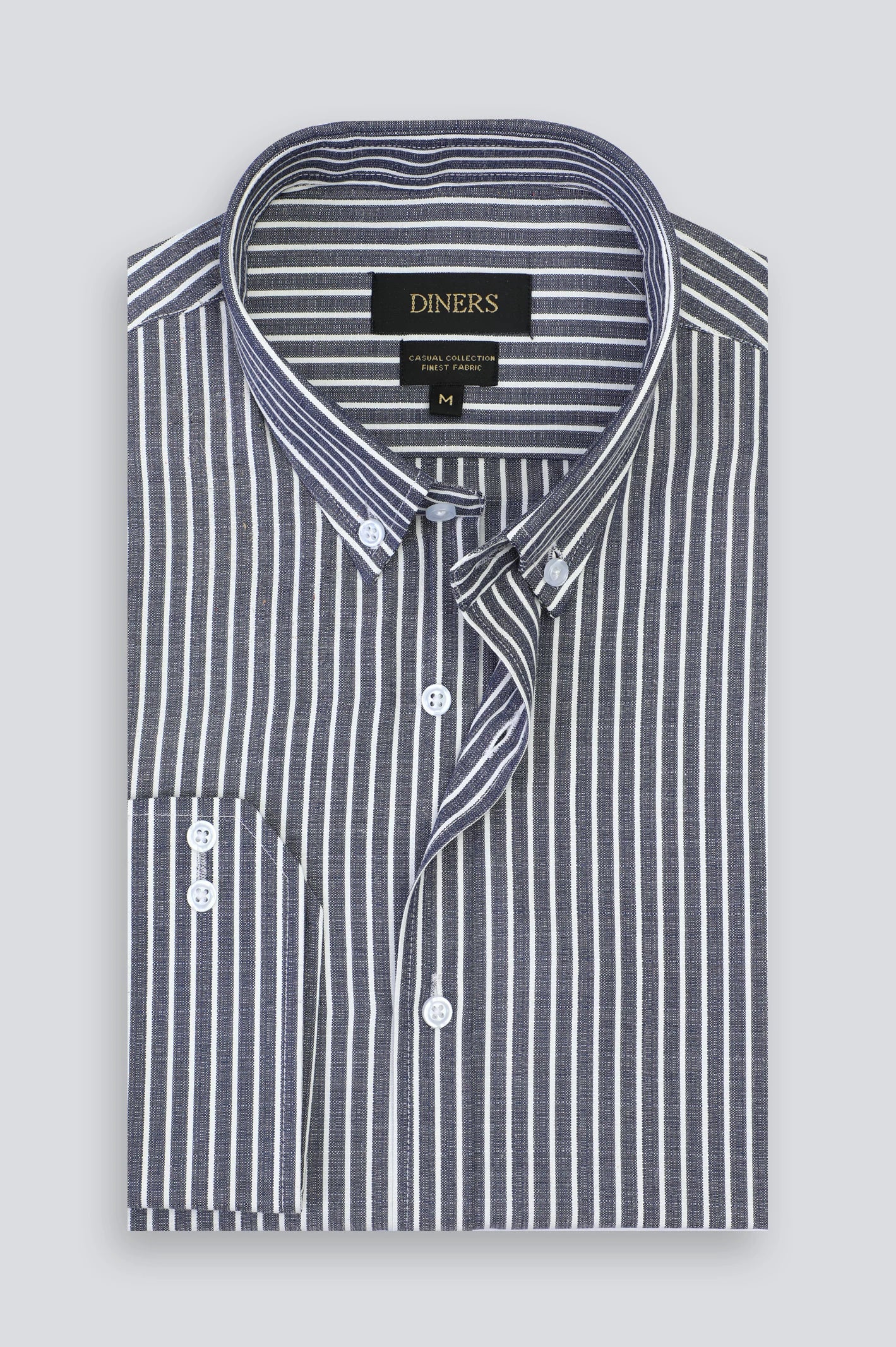 Dark Blue Stripe Casual Shirt