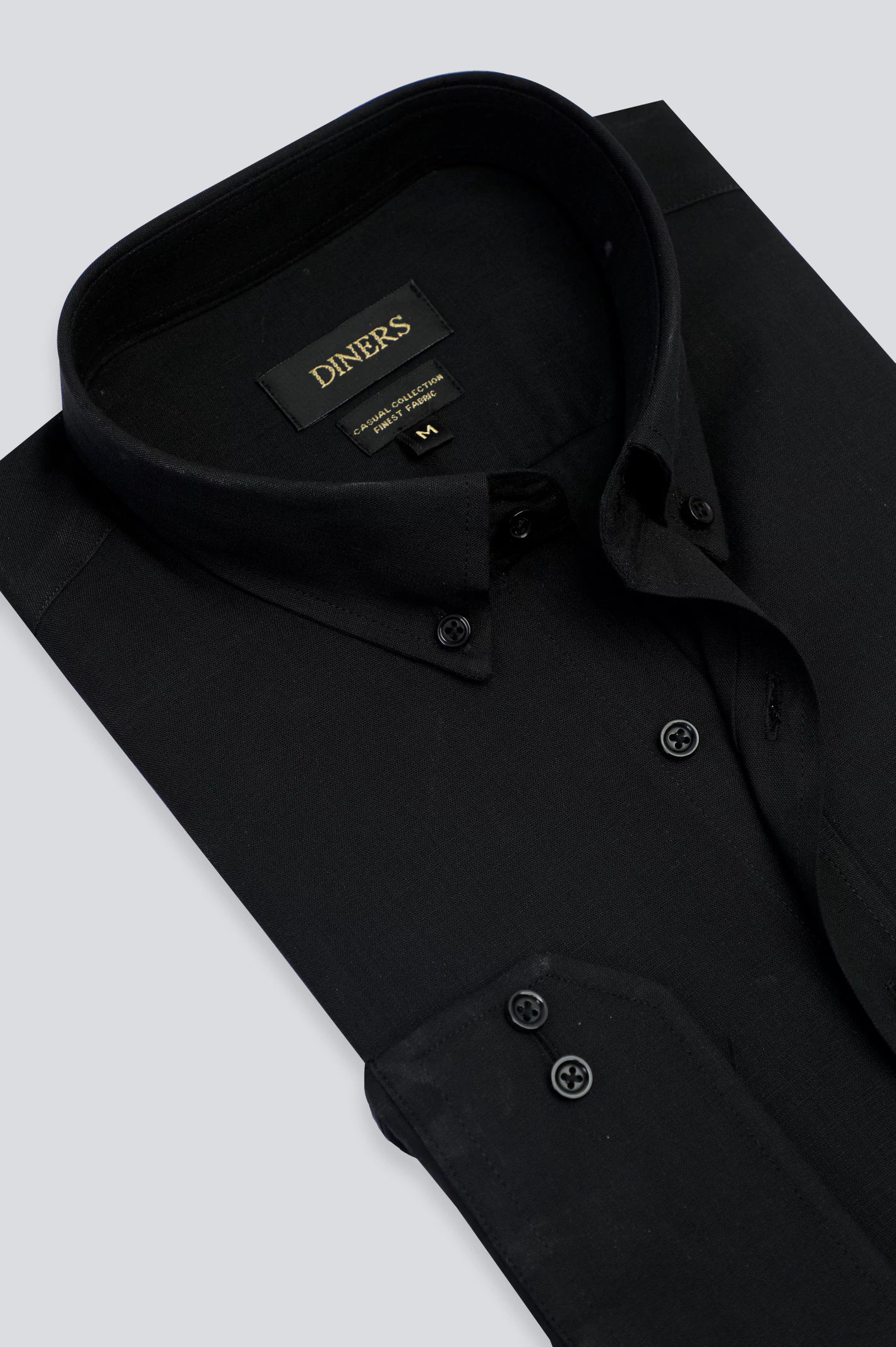 Black Plain Casual Shirt