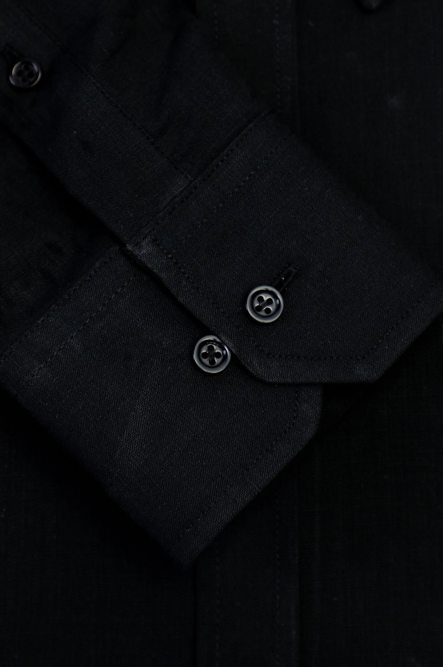 Black Plain Casual Shirt