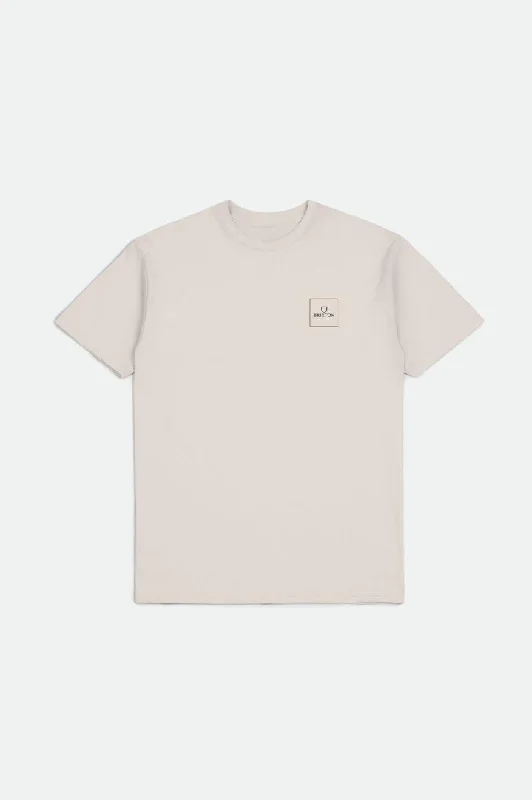 ALPHA SQUARE S/S STANDARD TEE - CREAM/OLIVE