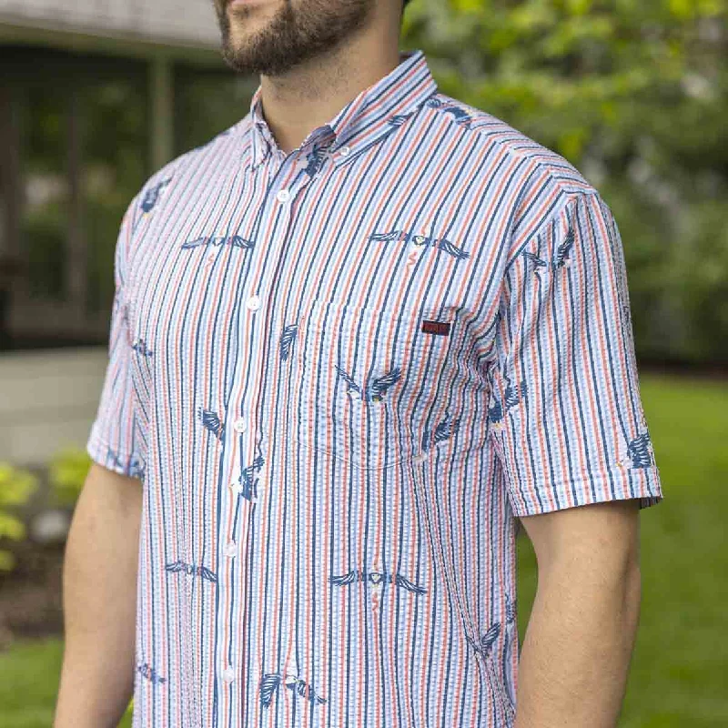 America's Got Talons – Stretch Seersucker Short Sleeve Shirt