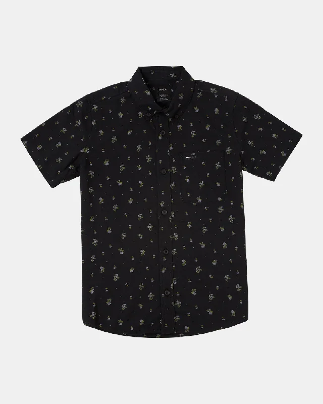 Boys That'll Do Print Short Sleeve Shirt - RVCA Black