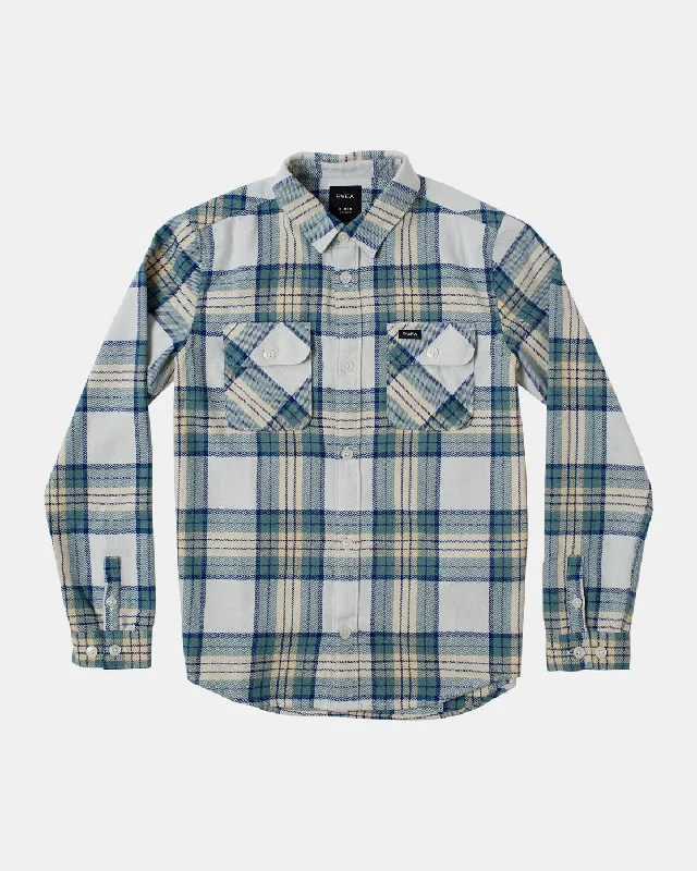 Boys That'll Work Flannel Long Sleeve Shirt - Margarita