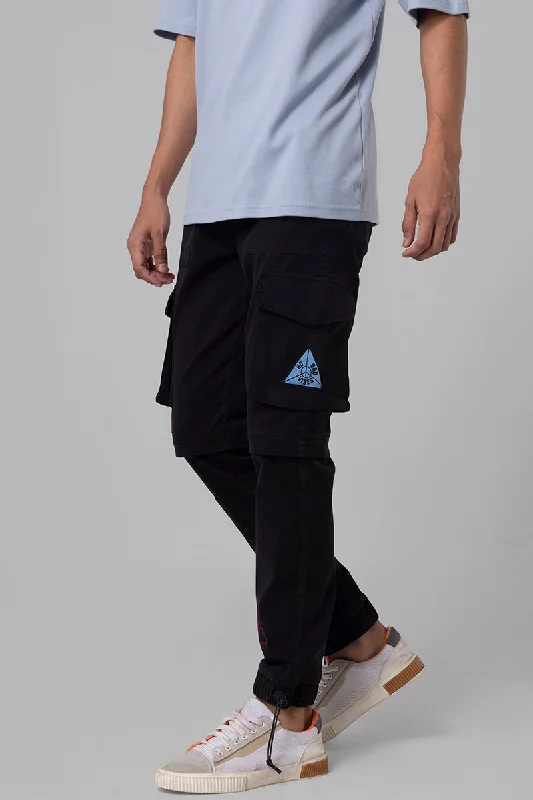 Functional Black Cargo Pant