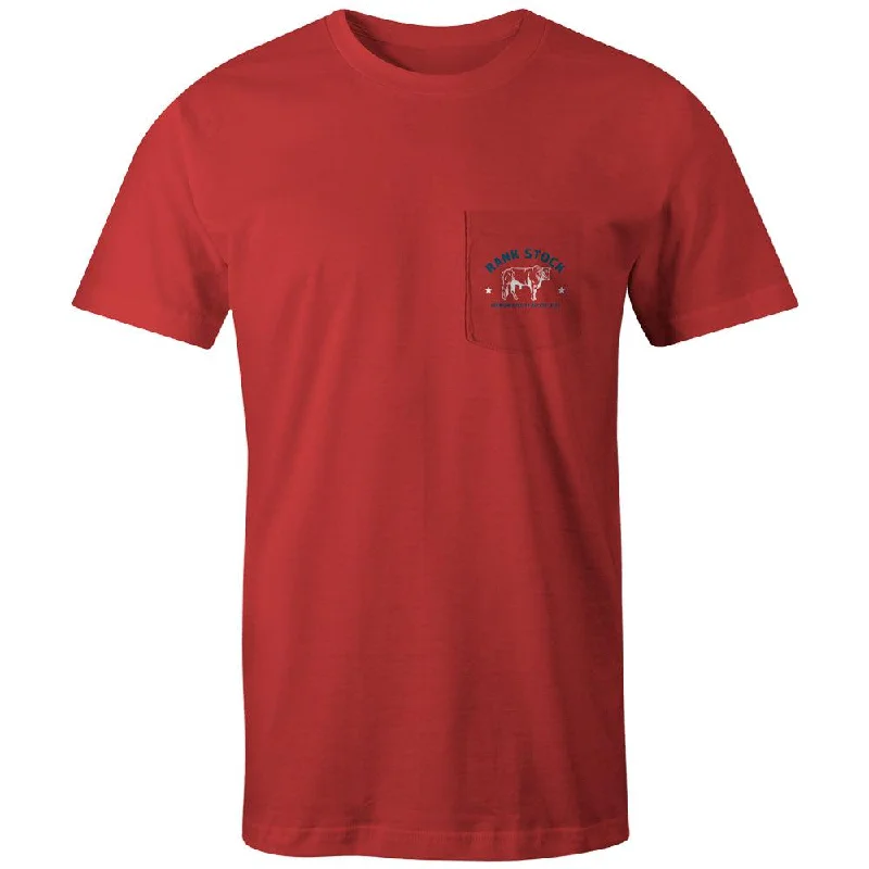 Charbray Rank Stock Logo T-shirt - Red/White/Blue