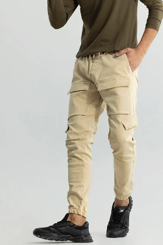 Combat Cream Soft Denim Cargo Pant