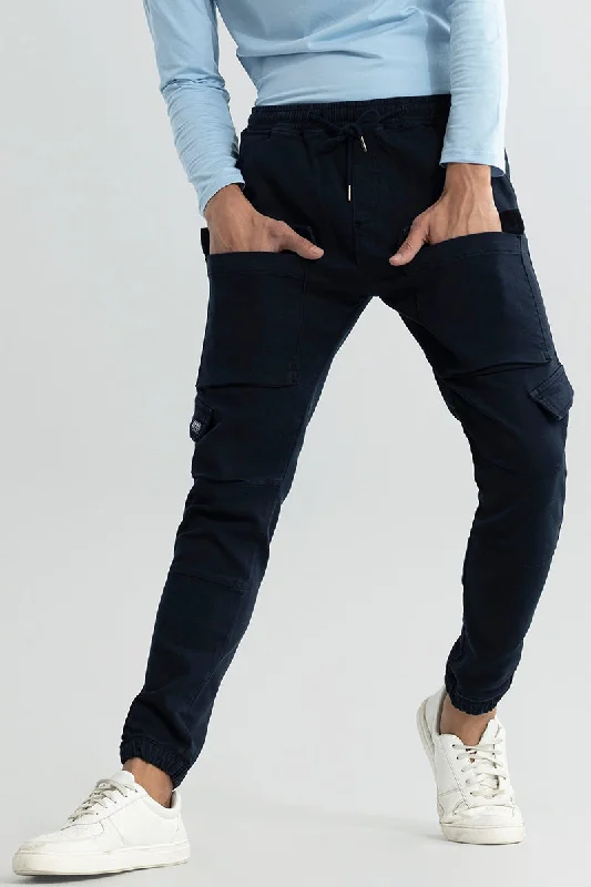 Combat Navy Soft Denim Cargo Pant