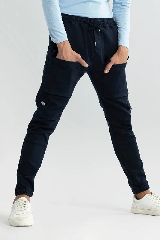 Combat Navy Soft Denim Cargo Pant