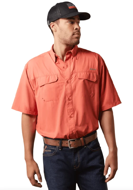 Ariat Men's VentTEK Burnt Sienna Outbound Classic Fit Short Sleeve Shirt 10043347