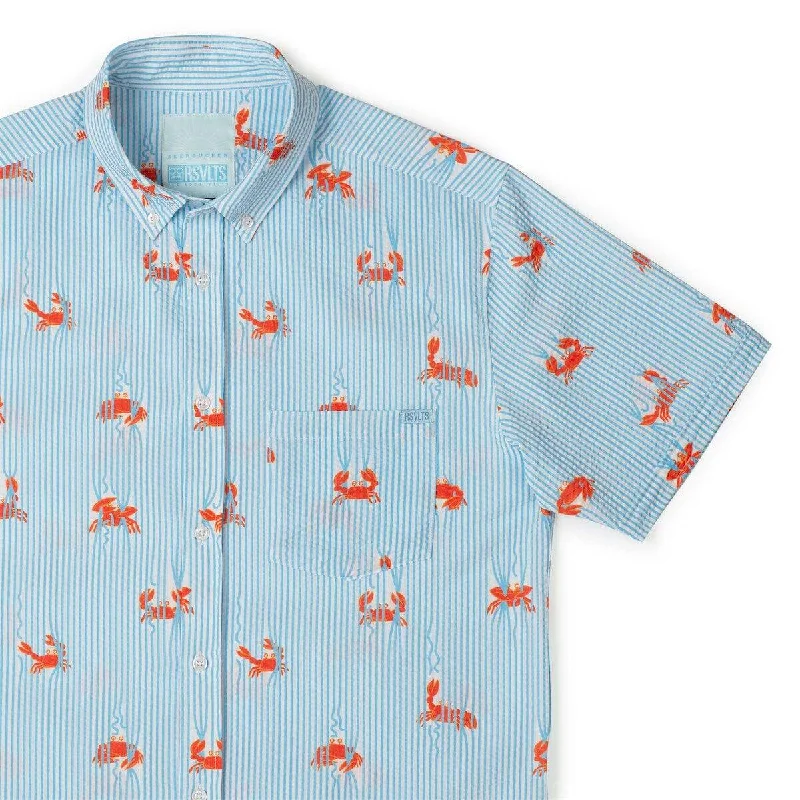 Crabs – Stretch Seersucker Short Sleeve Shirt