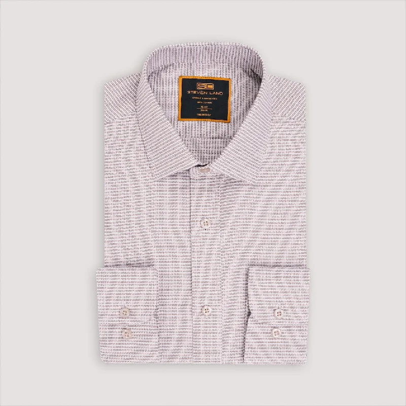 The Jet-Setter Dress Shirt | Classic Collar | Rounded Barrel Cuff | 100% Cotton | Walnut