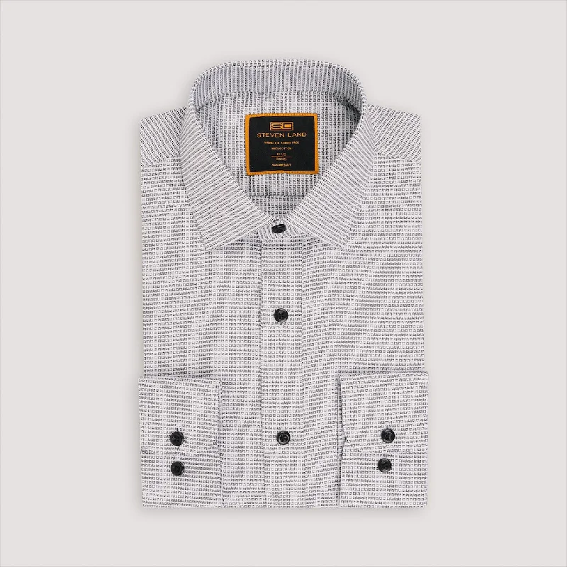 The Jet-Setter Dress Shirt | Classic Collar | Rounded Barrel Cuff | 100% Cotton | Black