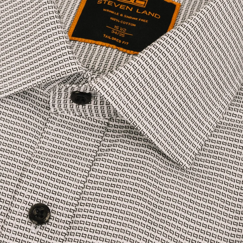 The Jet-Setter Dress Shirt | Classic Collar | Rounded Barrel Cuff | 100% Cotton | Black