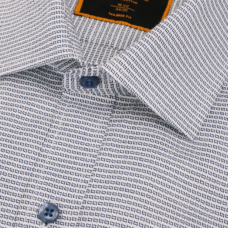 The Jet-Setter Dress Shirt | Classic Collar | Rounded Barrel Cuff | 100% Cotton | Navy