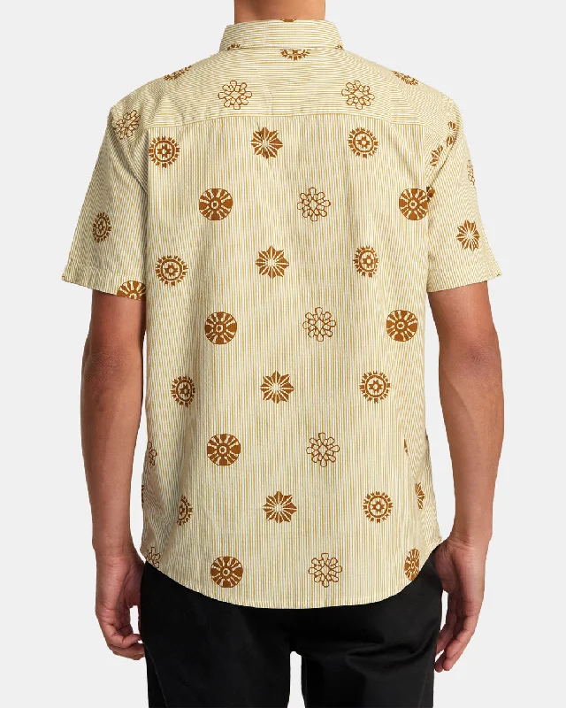 Endless Seersucker Short Sleeve Shirt - Gold