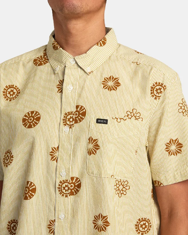 Endless Seersucker Short Sleeve Shirt - Gold