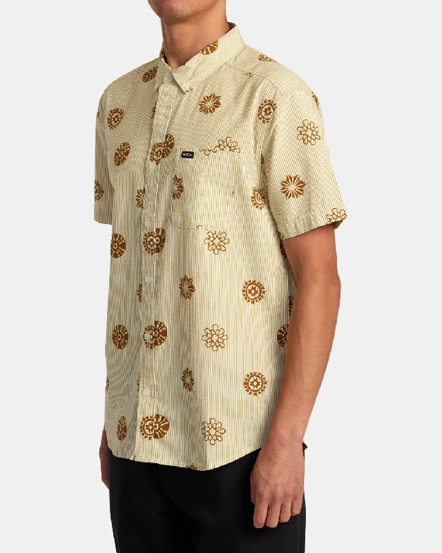 Endless Seersucker Short Sleeve Shirt - Gold