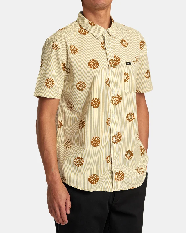 Endless Seersucker Short Sleeve Shirt - Gold