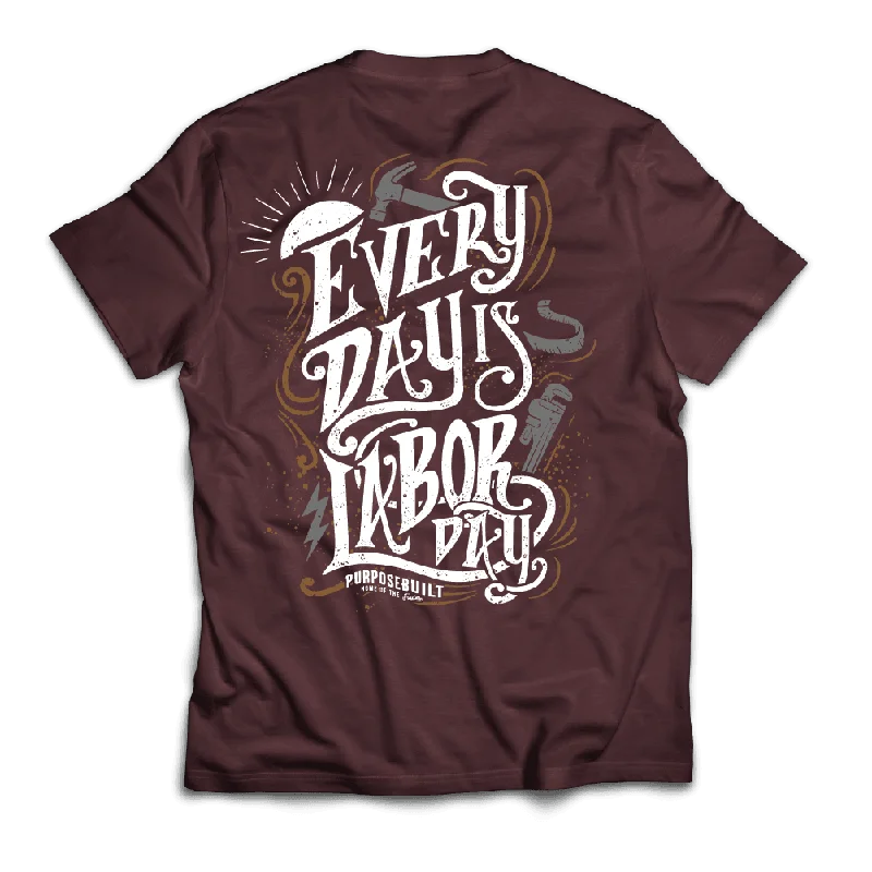 Every Day Is Labor Day Tee - Maroon