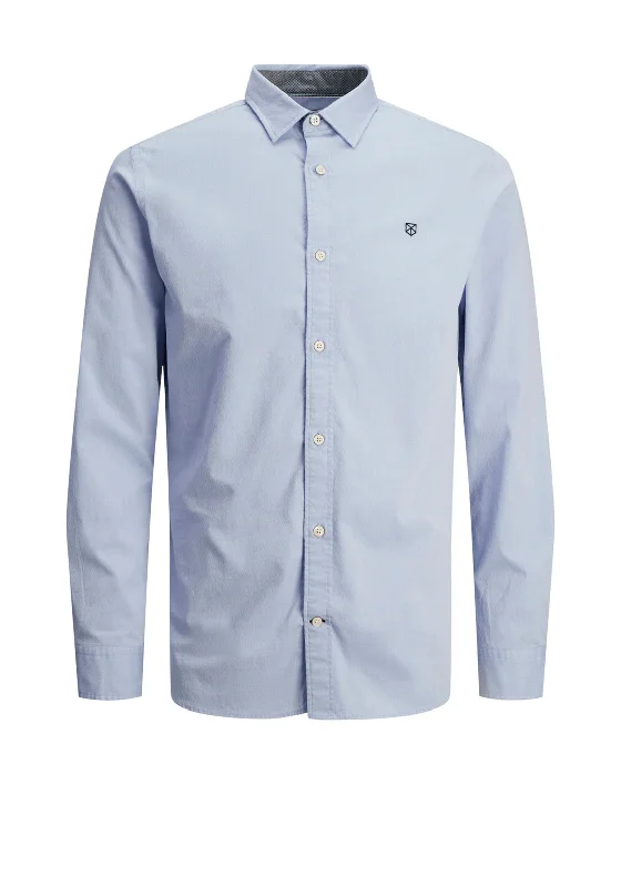 Jack & Jones Slim Fit Patch Elbow Shirt, Cashmere Blue