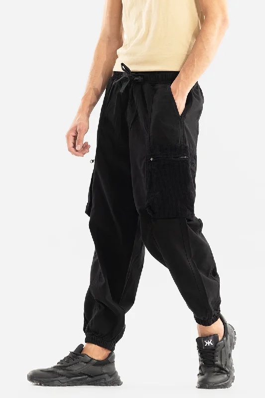 Korean Style Black Cargo Pant