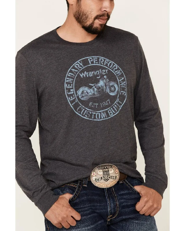 Long Sleeve Motorcycle Front Graphic Shirt