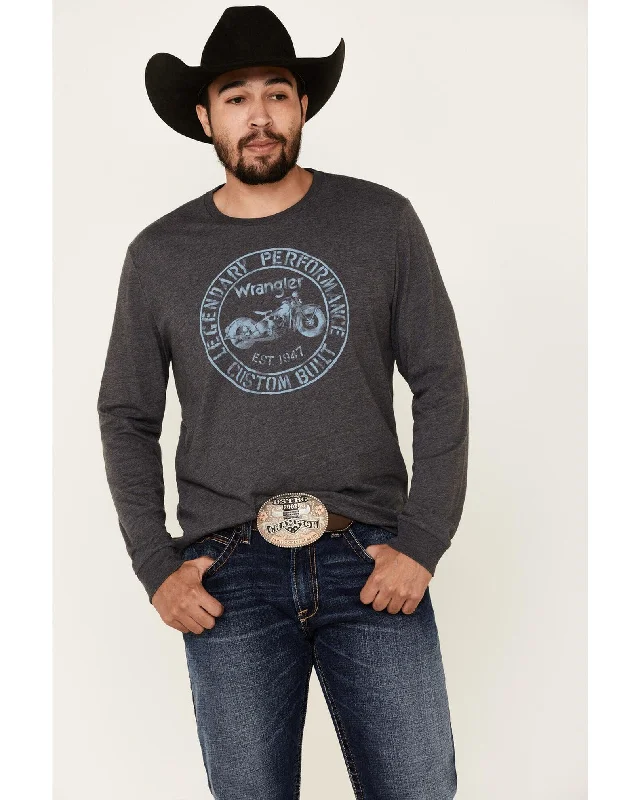 Long Sleeve Motorcycle Front Graphic Shirt