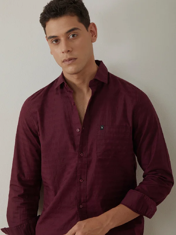 Maroon Striped Shirt