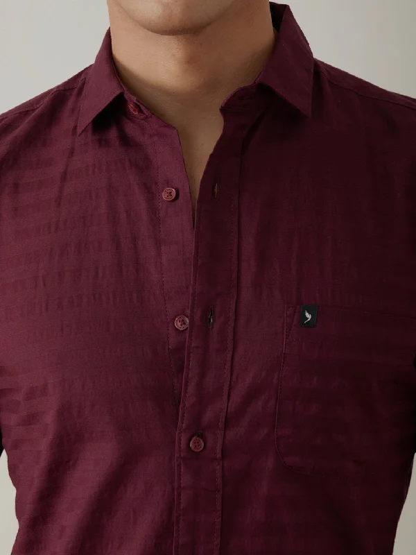 Maroon Striped Shirt