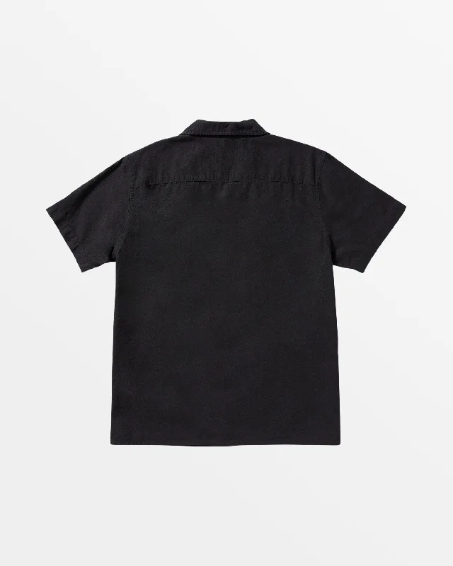 Oblow Floral Short Sleeve Woven Shirt - RVCA Black