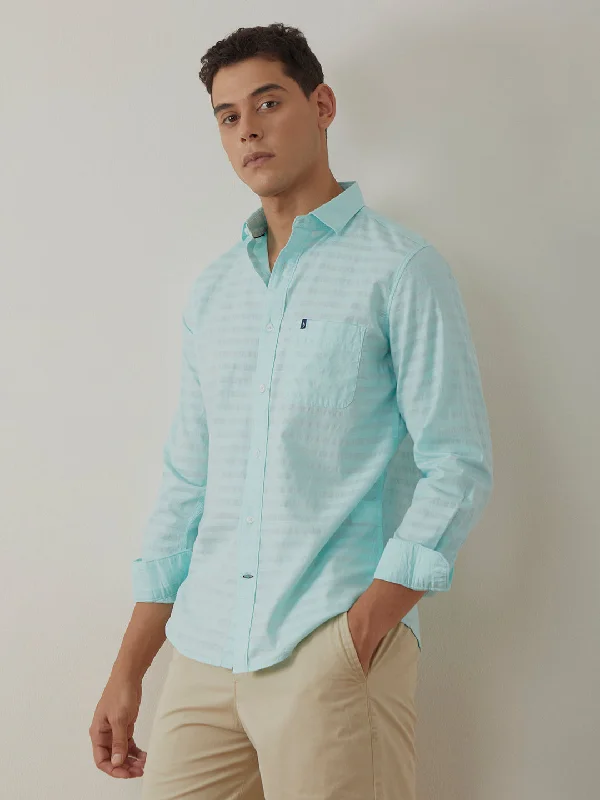 Pastel Blue Striped Shirt