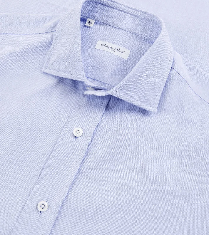 Salvatore Piccolo Heavy Canvas Shirt: Light Blue