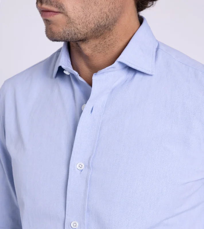 Salvatore Piccolo Heavy Canvas Shirt: Light Blue