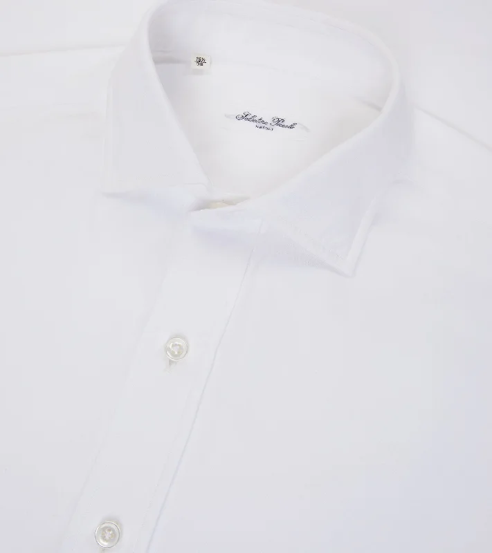 Salvatore Piccolo Heavy Canvas Shirt: White