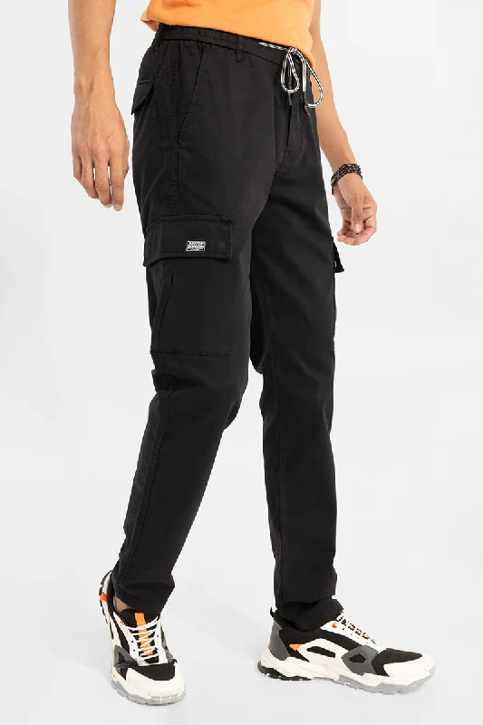 Stark Pastel Black Cargo Pant