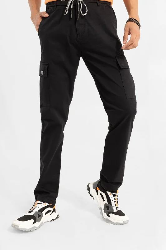 Stark Pastel Black Cargo Pant