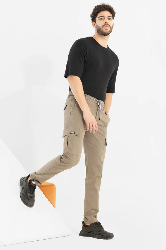 Stark Pastel Camel Brown Cargo Pant