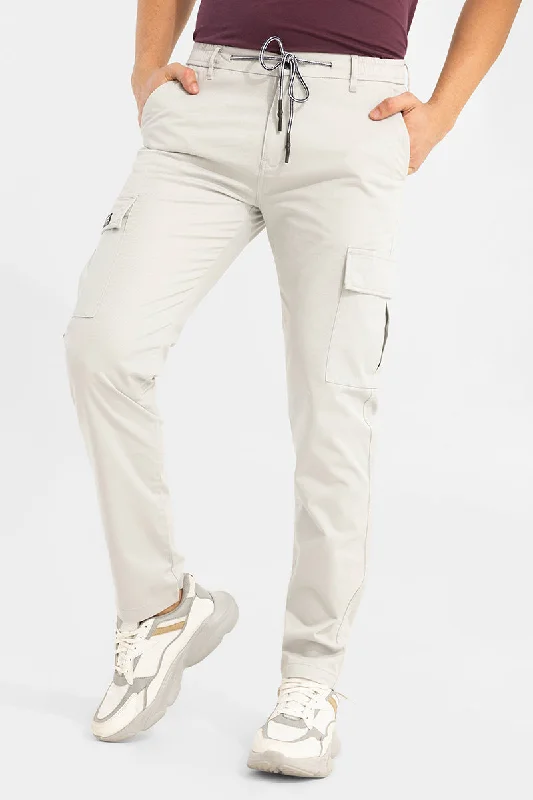 Stark Pastel Light Grey Cargo Pant