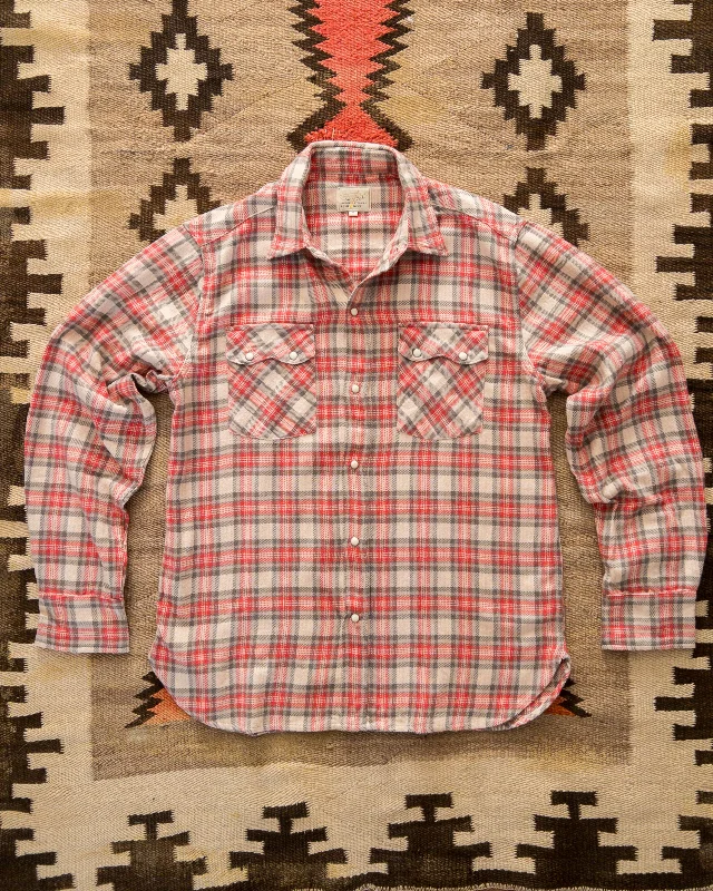 Washed Flannel Pearlsnap Shirt - Cherry Blossom