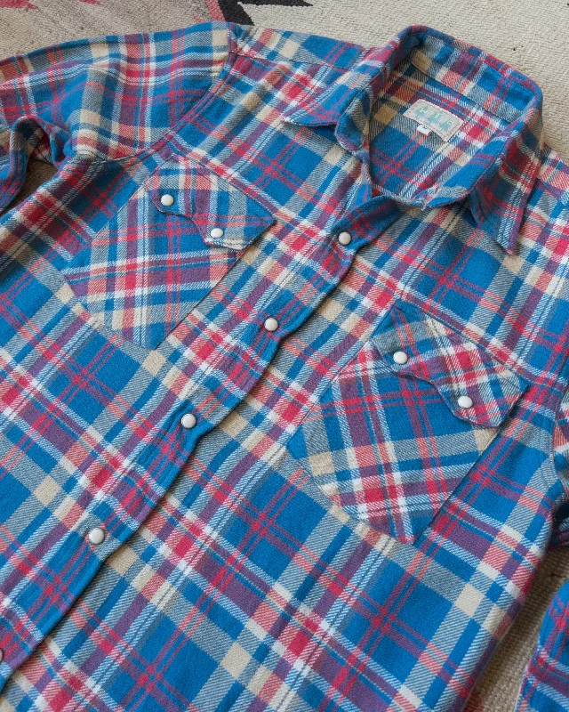 Washed Flannel Pearlsnap Shirt - Northwoods Plaid