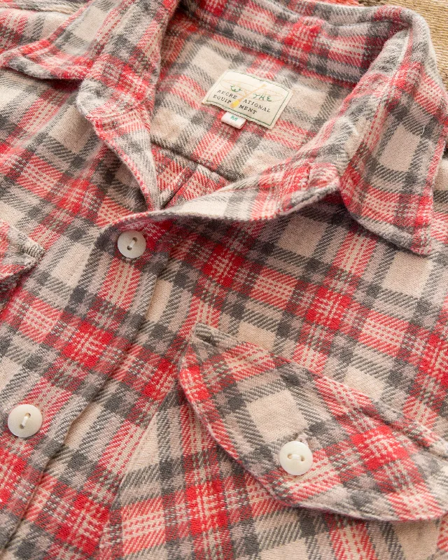 Washed Flannel Workshirt - Cherry Blossom