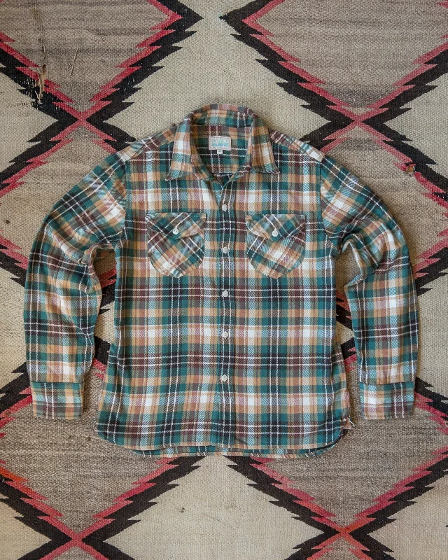 Washed Flannel Workshirt - Logger Plaid