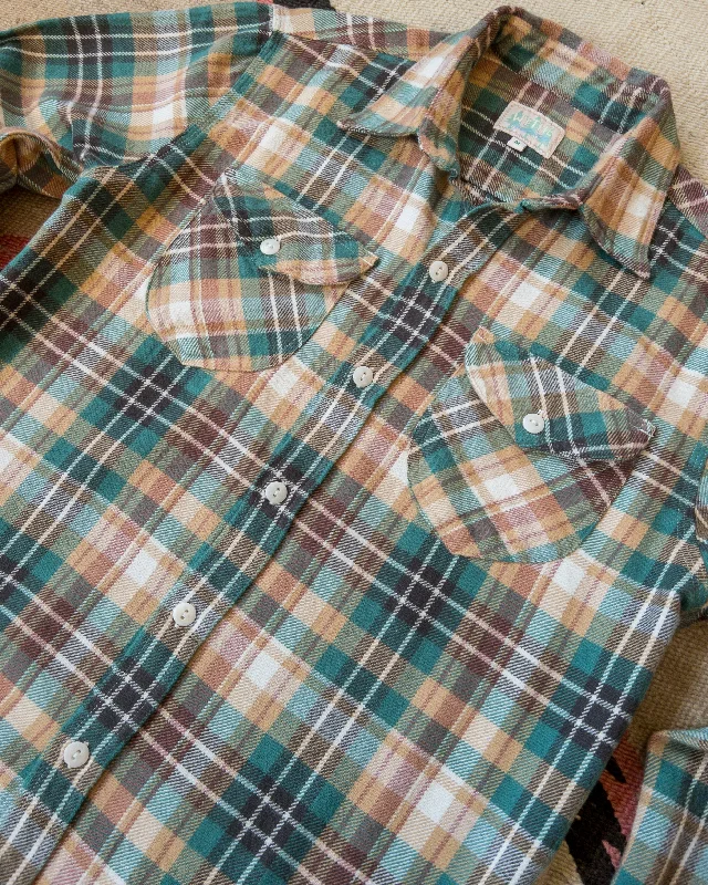 Washed Flannel Workshirt - Logger Plaid