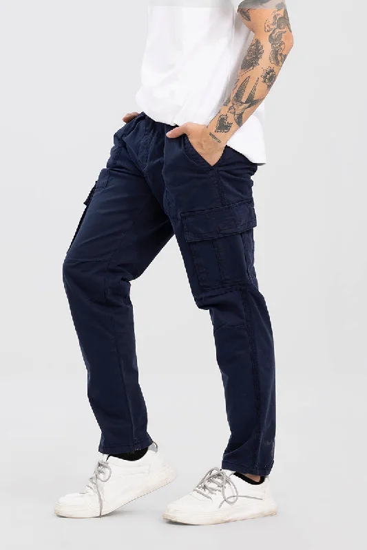 Whis Navy Tapered Cargo Pant