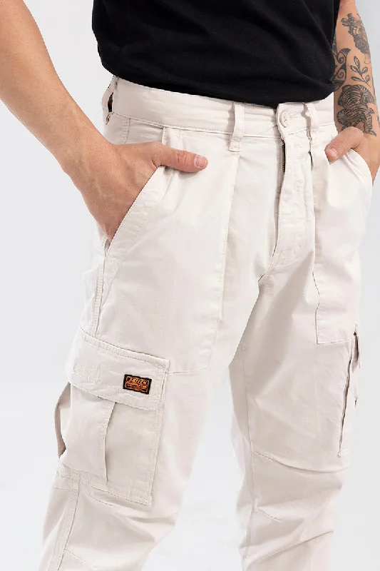 Whis Off-White Tapered Cargo Pant