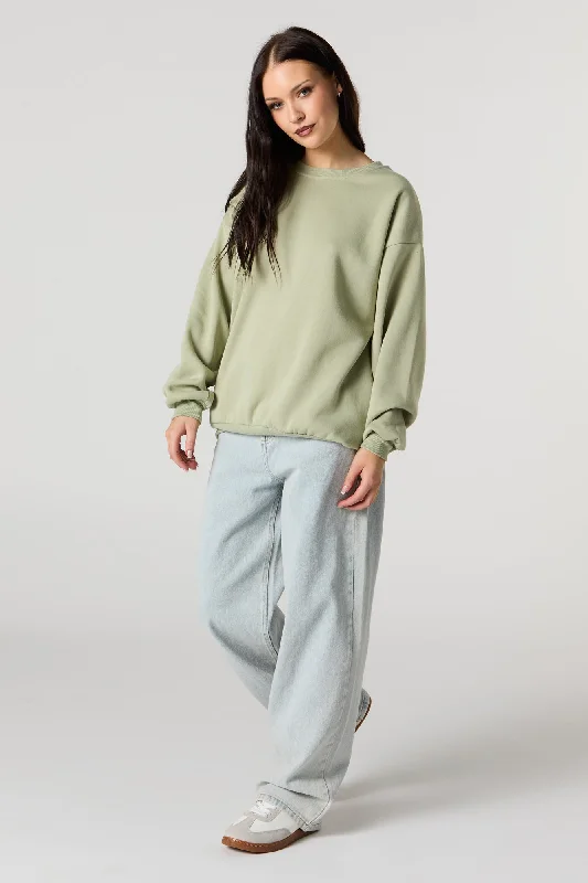 Oversized Fleece Crewneck Sweatshirt